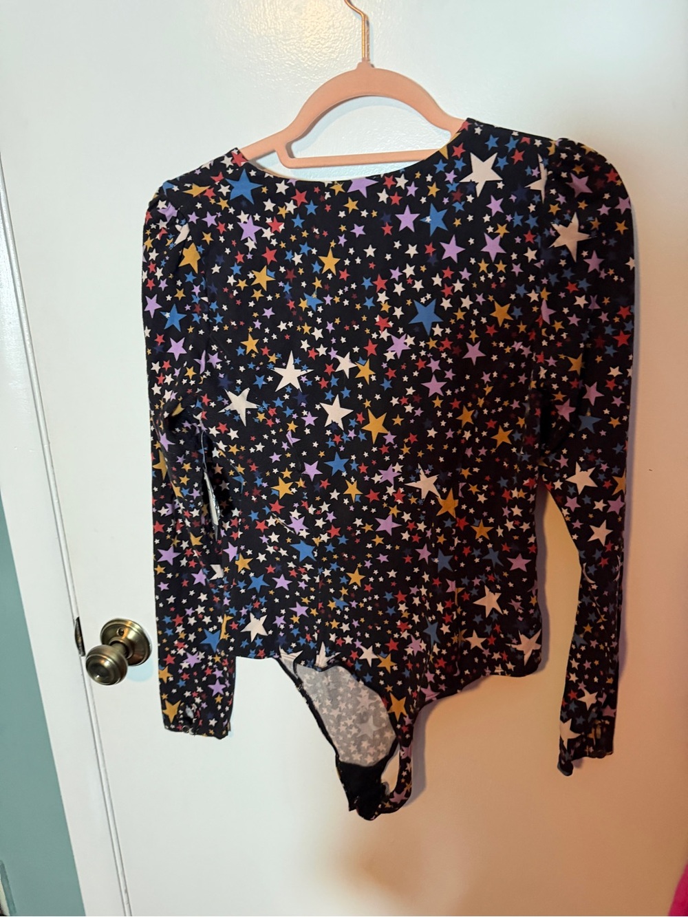 NWT FREE PEOPLE Black Combo Multicolor Star Print Girls - Picture 6 of 6